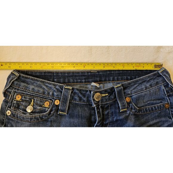 True Religion Womens Knee Length Shorts Medium Wash Size 27 Low Rise - Picture 7 of 14